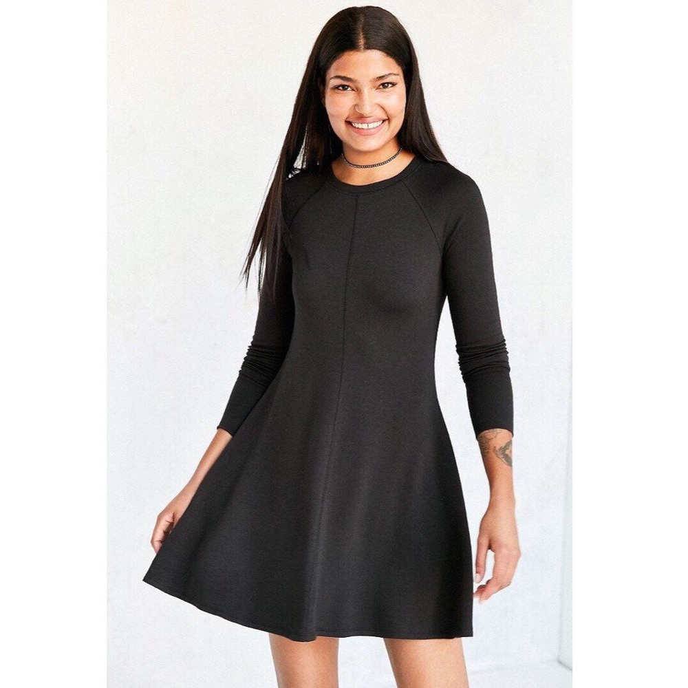 BDG Outfield Long Sleeve Black Mini Dress Size XS